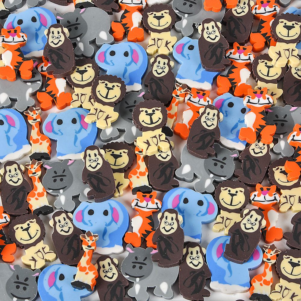 9216 pieces of Mini Zoo Animal Eraser Assortment