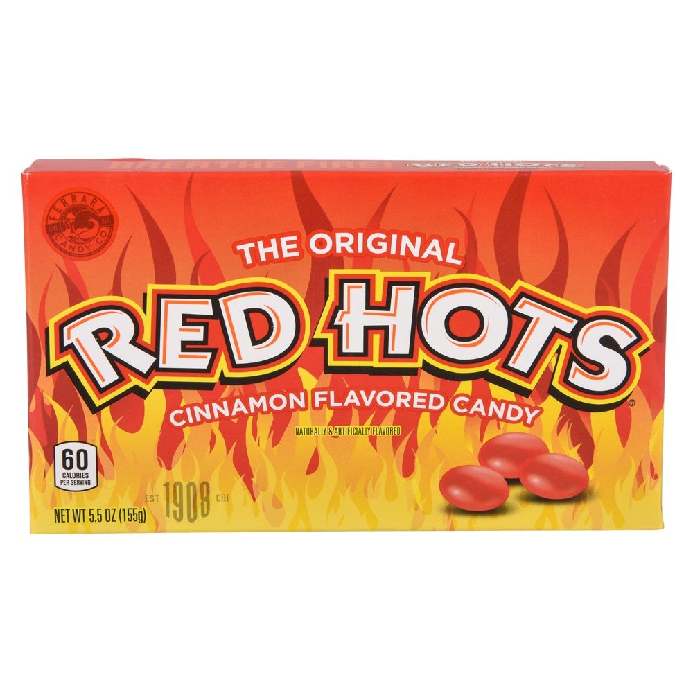 12 of Red Hots Theater Box Candy 5.5ox