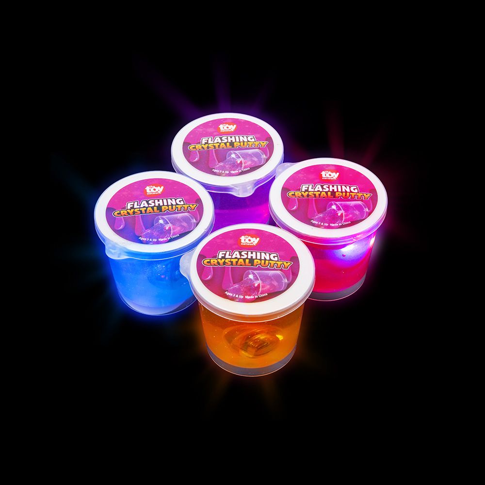144 Wholesale 2.5" Flashing Crystal Putty