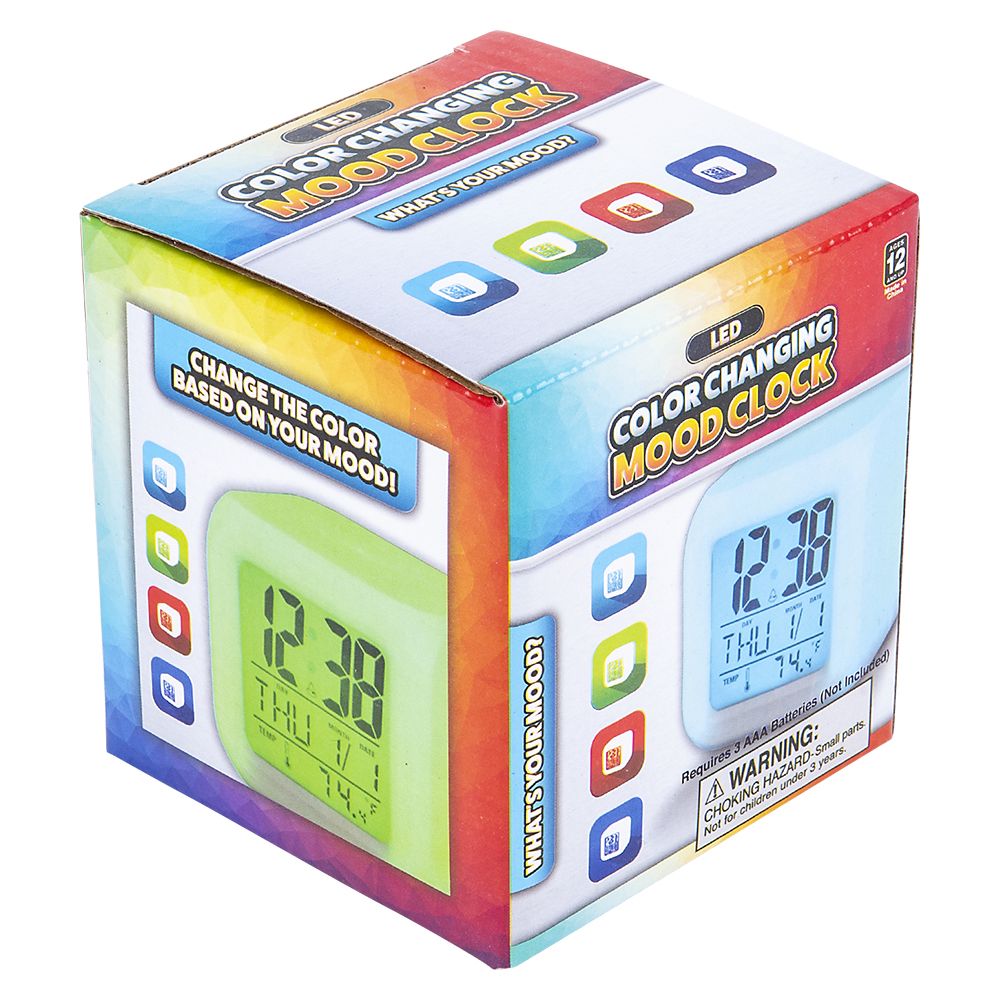 48 pieces 3" Color Changing Led Mood Clock - Store