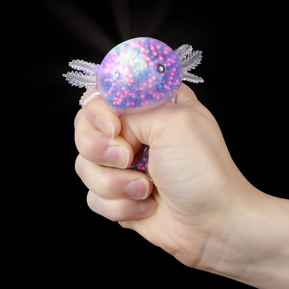 144 pieces LighT-Up Squeezy Bead Axolotl 3.5" 12ct - Slime & Squishees