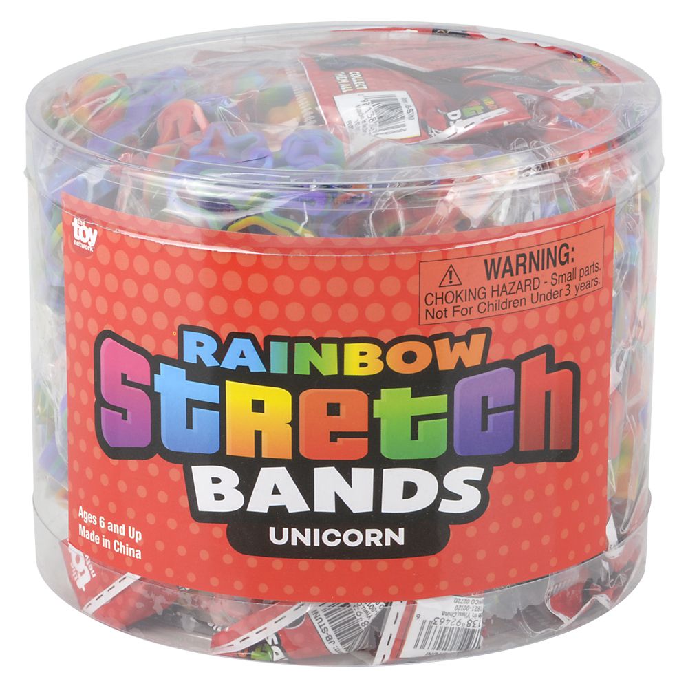 288 pieces Unicorn Rainbow Silicone Stretch Bands - Rubber Bands