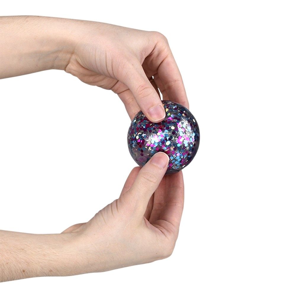72 pieces 2.4" Sparkle Squeezy Sugar Ball 12ct - Slime & Squishees