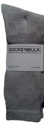 240 Wholesale Yacht & Smith Kid's Cotton Terry Cushioned Gray Crew Socks