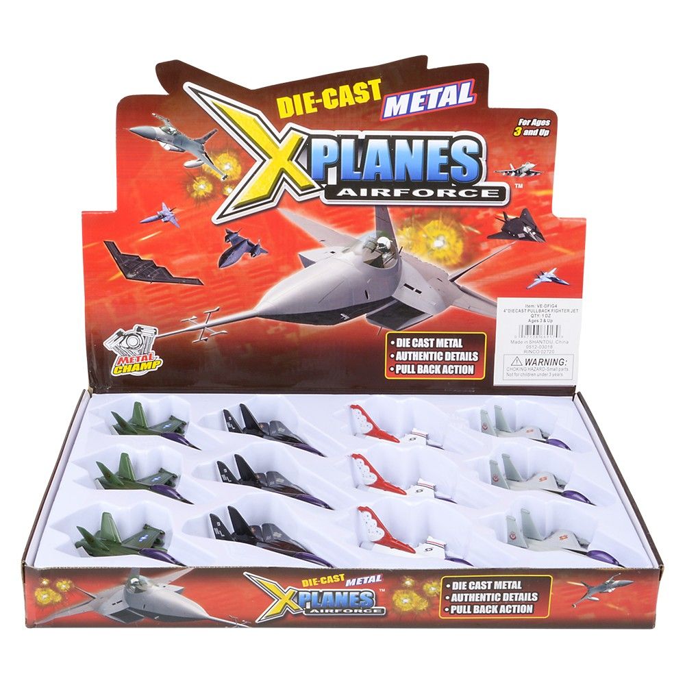288 pieces 4" DiE-Cast Pullback Fighter Jet - Car, Planes, Trains & Bikes
