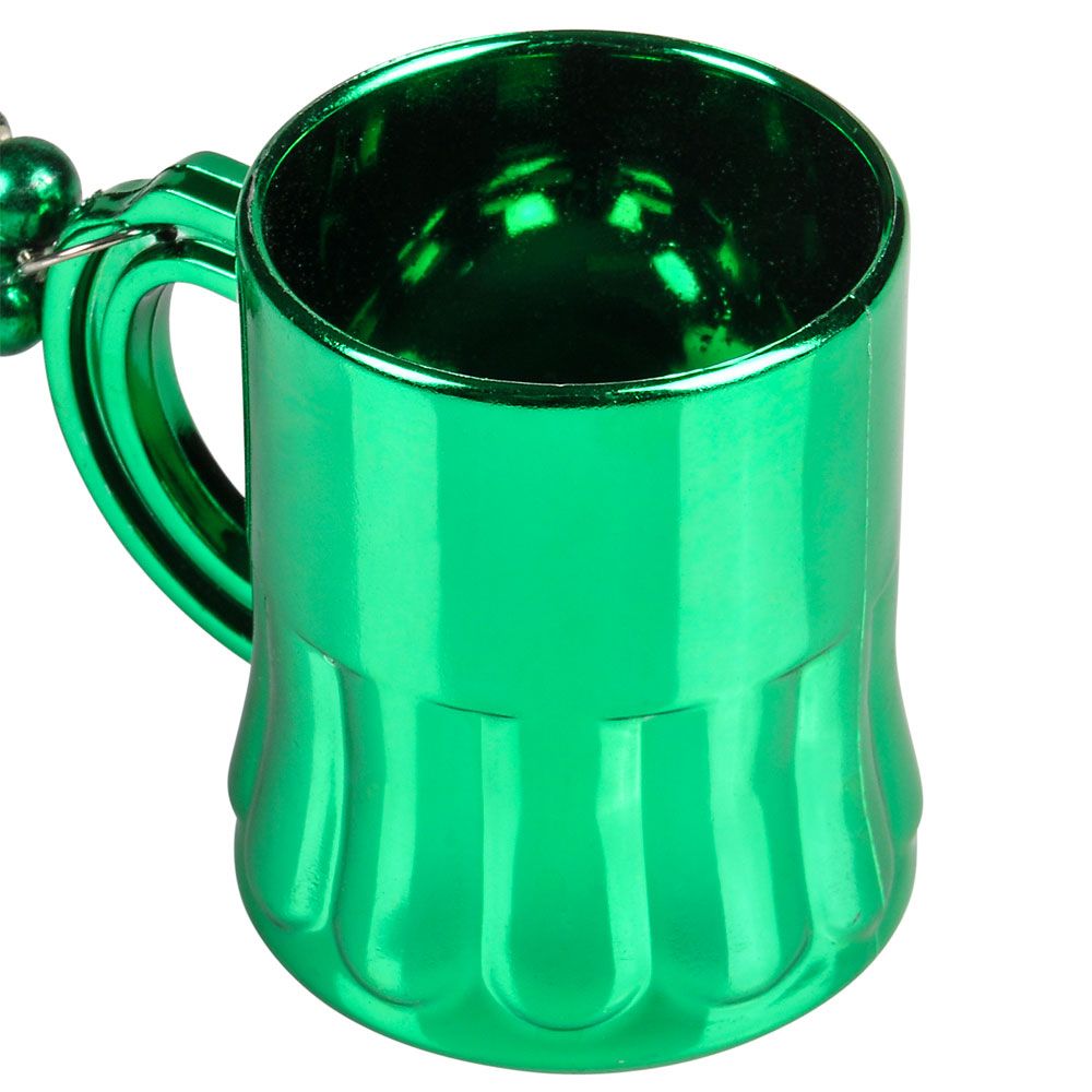 288 pieces 33" 7.5mm Met.green Beer Mug Beads - Costumes & Accessories