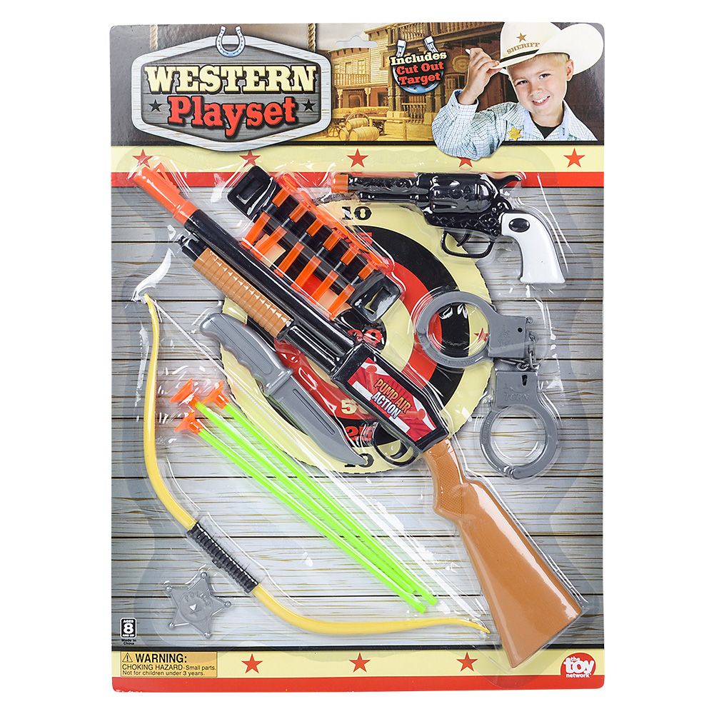 12 pieces Cowboy Wild West Play Set 6 Pieces - Boys Toy Sets