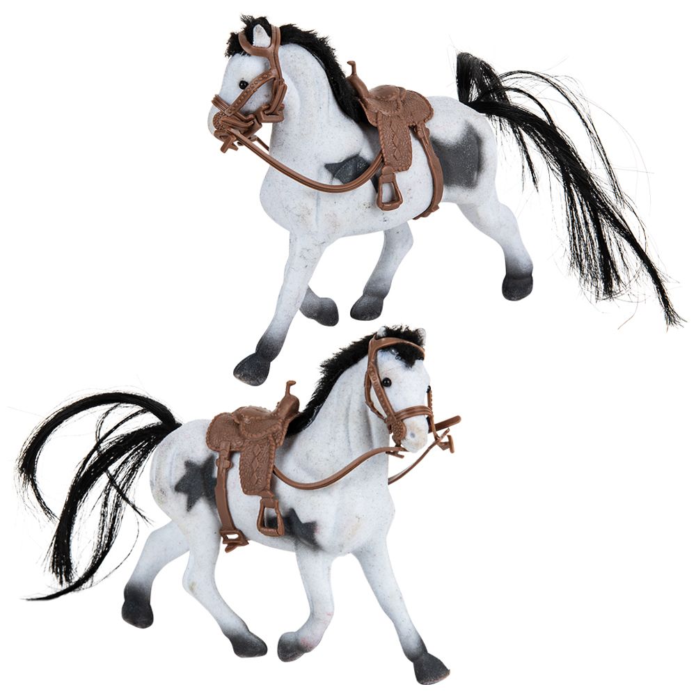 144 pieces 4" Flocked Horses - Store