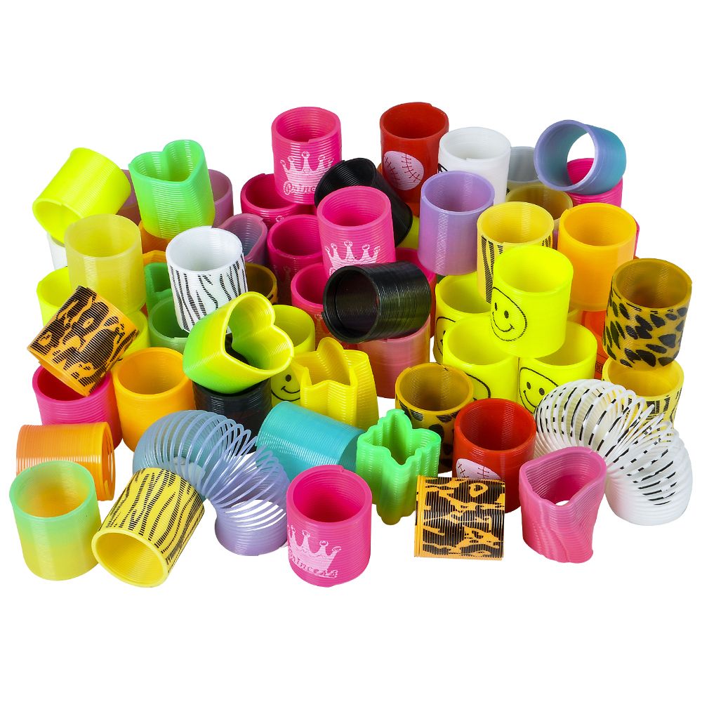432 pieces 1.4" Coil Spring Asst In Tub 72pcs/can - Magic & Joke Toys