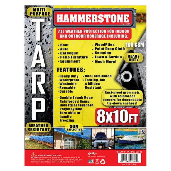 20 Pieces Tarp 8 X 10 Ft Silver Heavy Duty 160 Gsm - Tarps