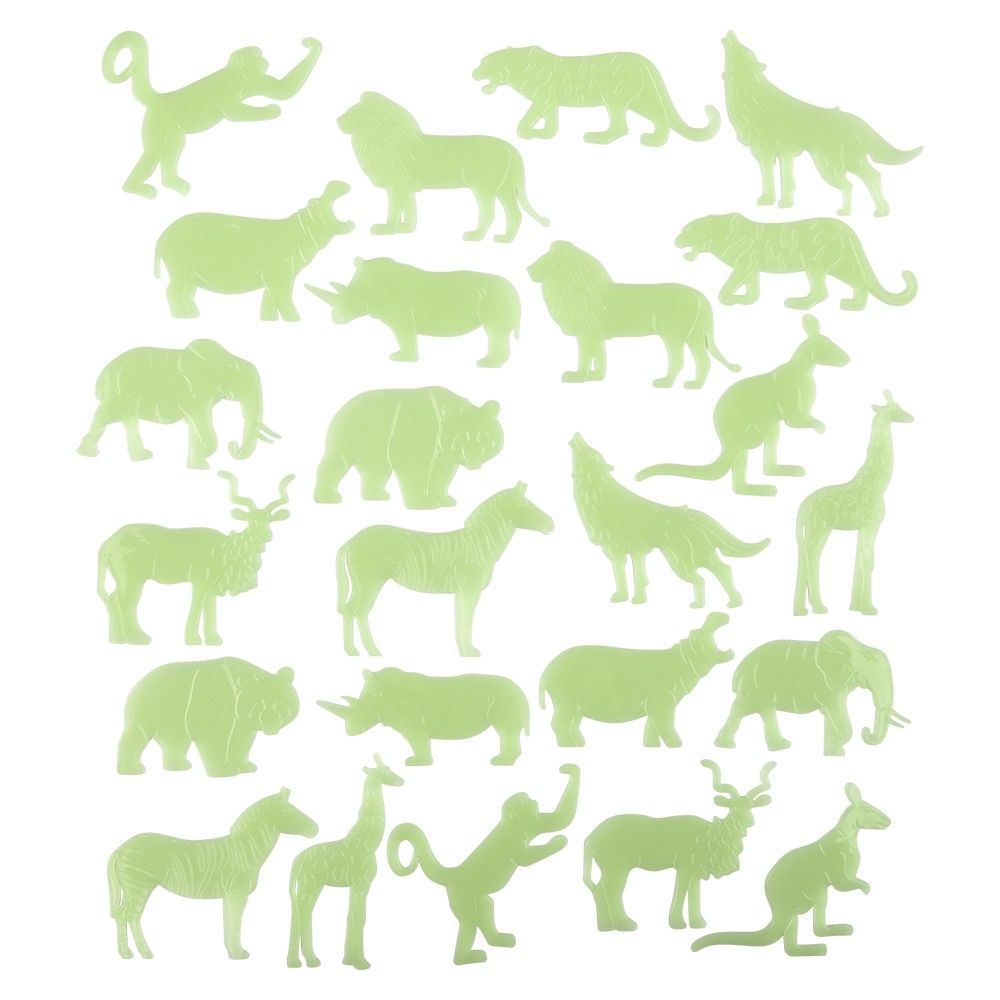 144 of Glow In Dark Animal Stickers 24ct