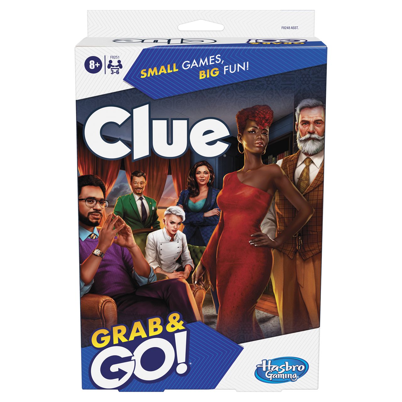 12 pieces Hasbro Grab & Go Game - Clue - Card Games