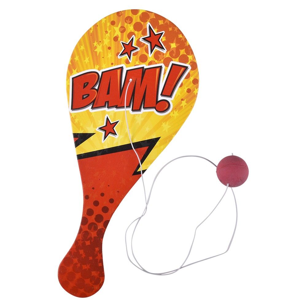 144 pieces 10" Fun Saying Paddle Ball Assortment - Sports Toys