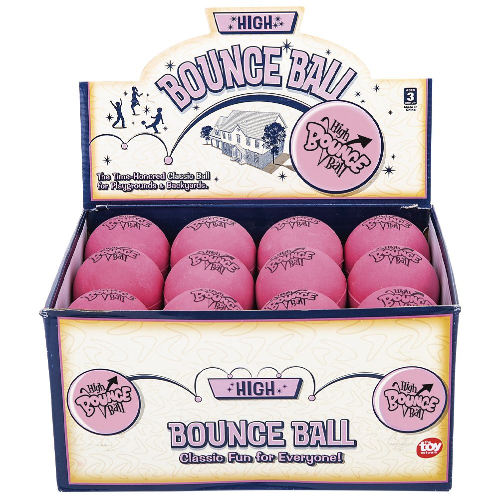 144 Pieces 2.5" Rubber Pink High Bounce Ball - Balls