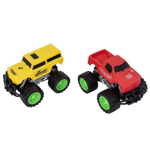 18 Wholesale Friction Powered Big Wheel Vehicles - 2 Piece Set