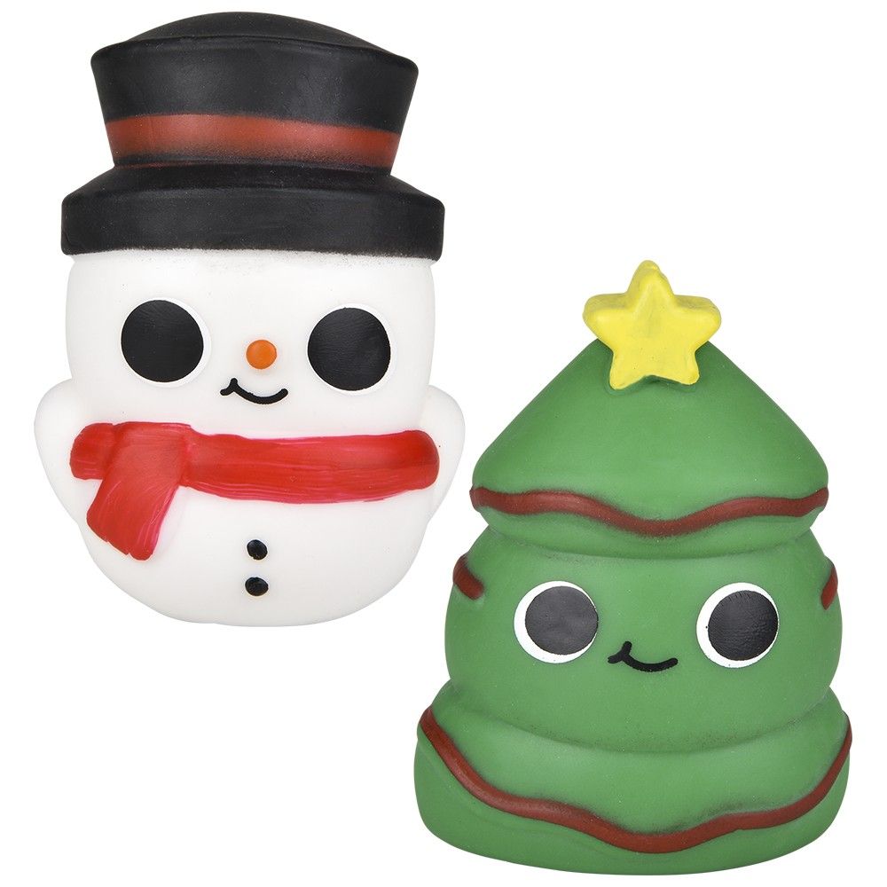 144 pieces 3.5" Christmas Squish Stretch 12ct 12/ - Slime & Squishees