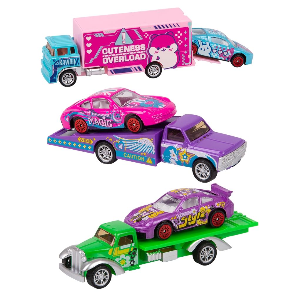 144 pieces 5 inch Die Cast Style Racer Car Carrier - Car, Planes, Trains & Bikes