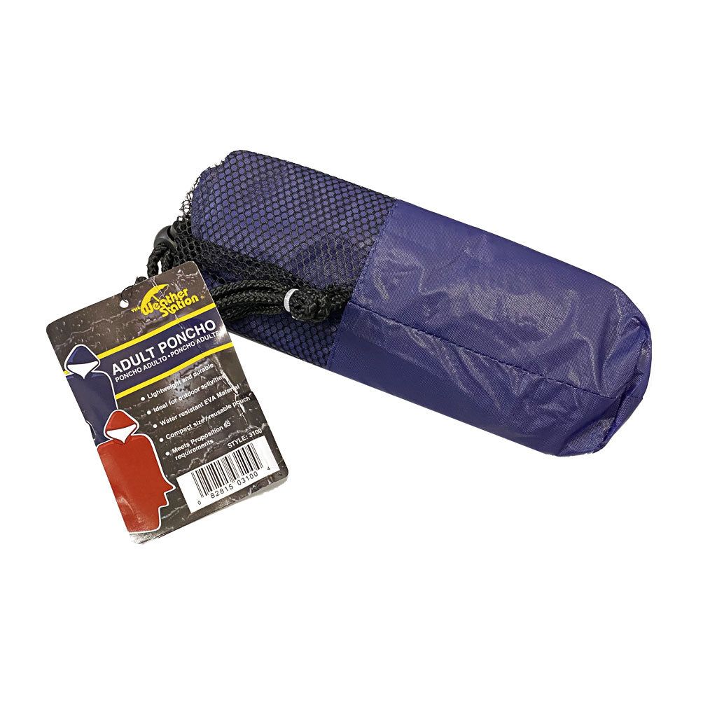 6 Pieces Weather Station Adult Poncho - Assorted Colors - Umbrellas & Rain Gear