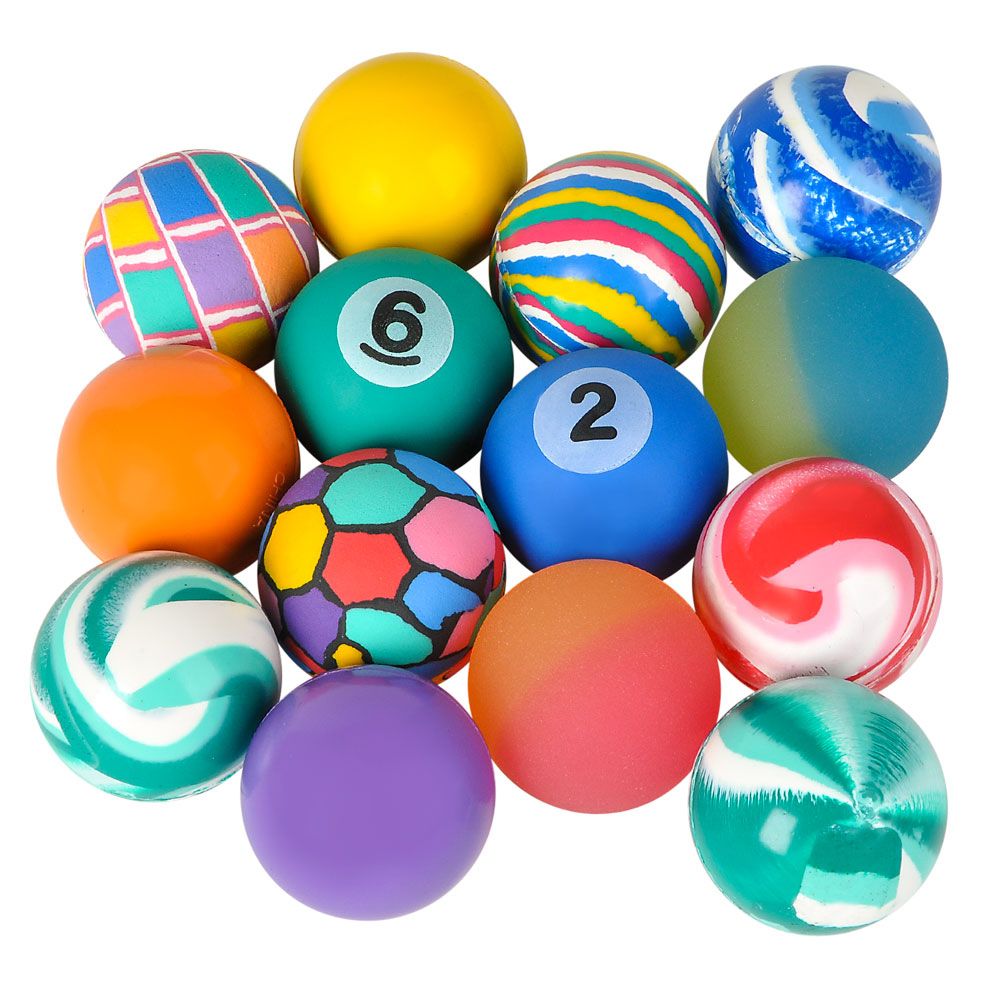 300 Wholesale 45mm 1.75 Inch Hi Bounce Ball Mix 50pcs/un