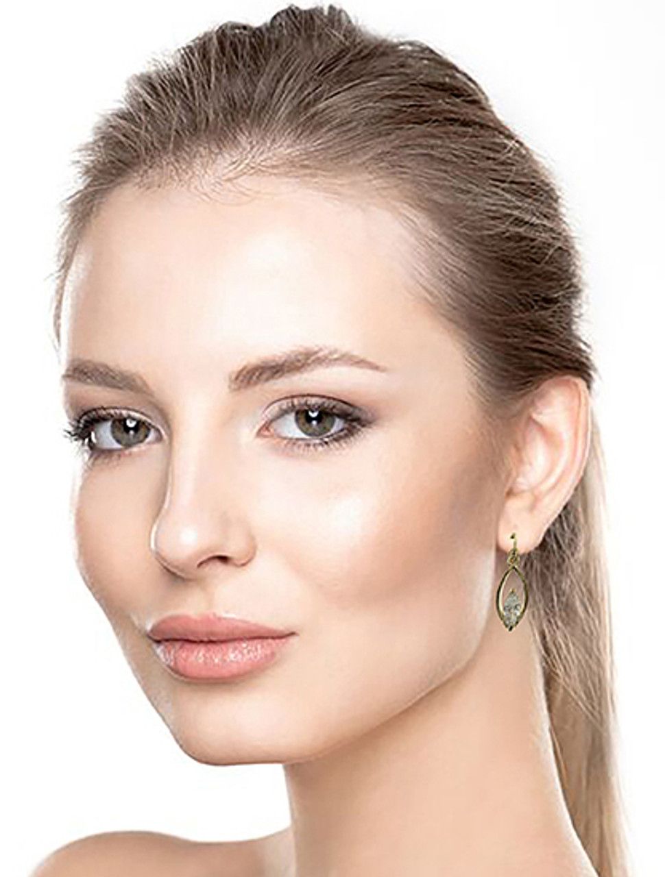 60 Wholesale Gold Tone Cubic Zirconia Dangle Earrings