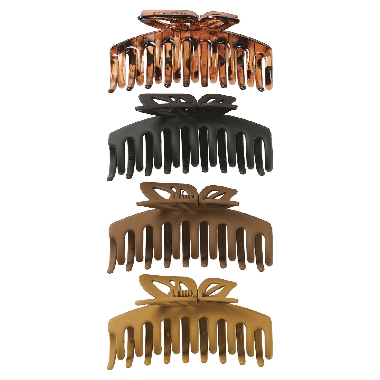 24 pieces 4-Piece Butterfly Claw Hair Clip Set - Hair Accessories