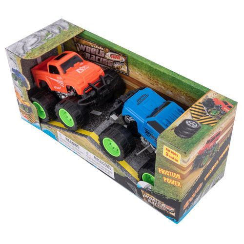18 Wholesale Friction Powered Big Wheel Vehicles - 2 Piece Set