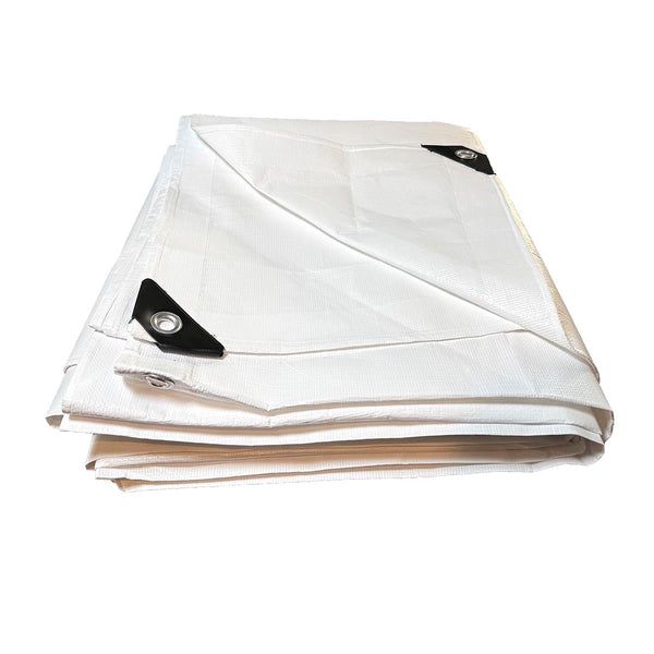 20 pieces Tarp 8 X 10 Ft White Heavy Duty 160 Gsm - Tarps