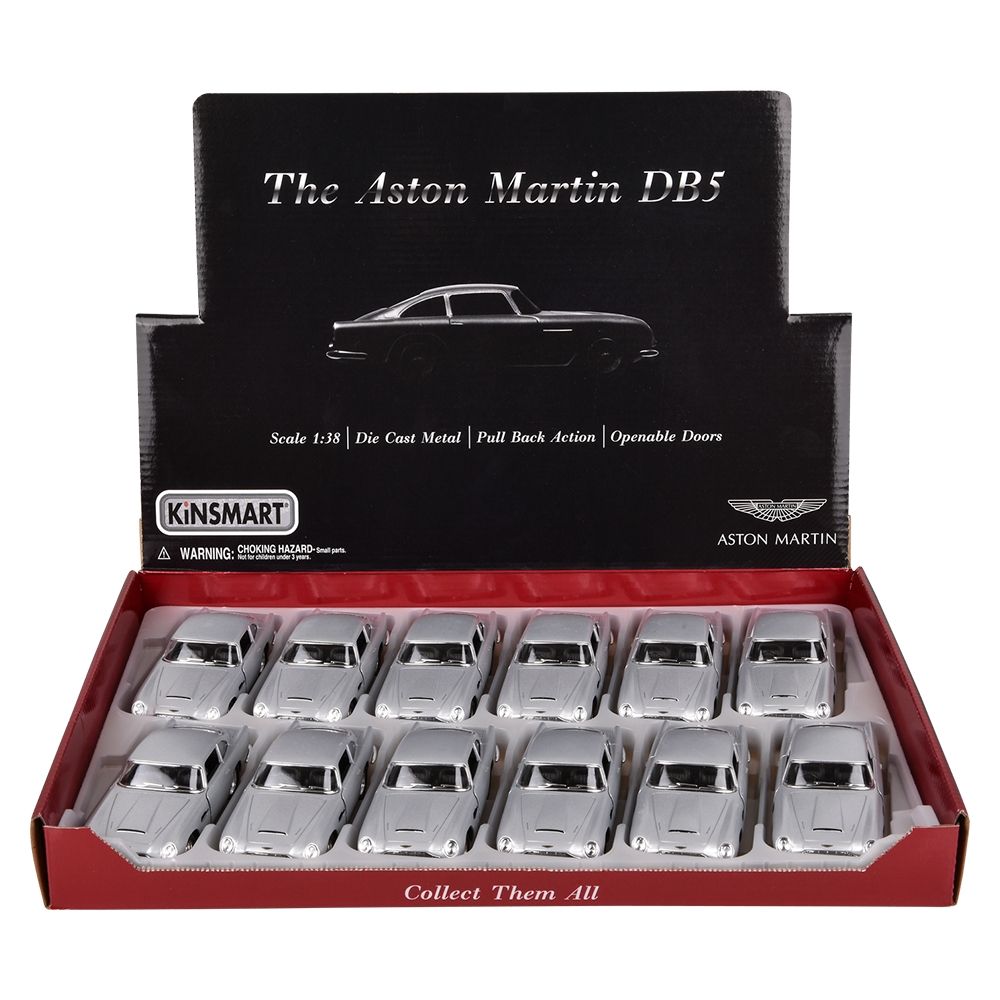 144 pieces 5 inch Diecast Pull Back Silver Aston Martin Db5 - Car, Planes, Trains & Bikes