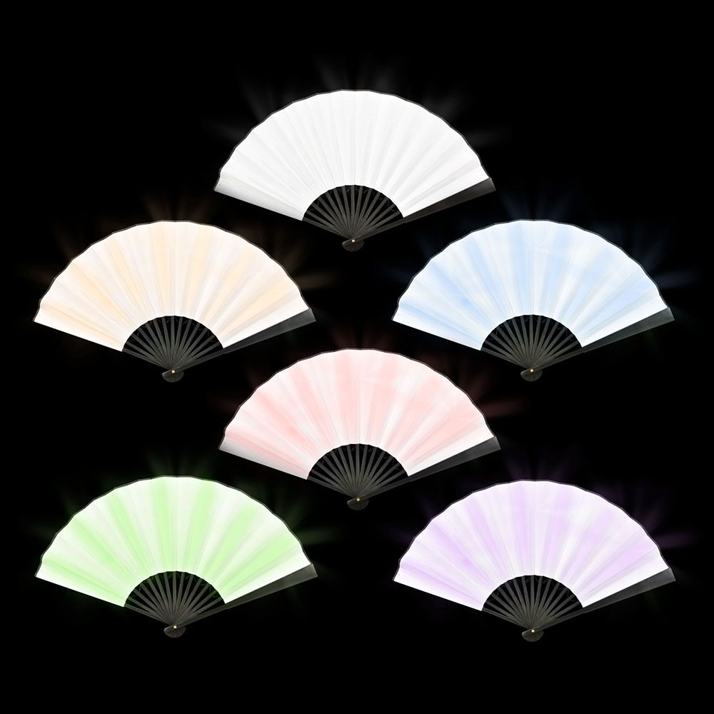 48 pieces 10" LighT-Up Folding Fan - Light Up Toys