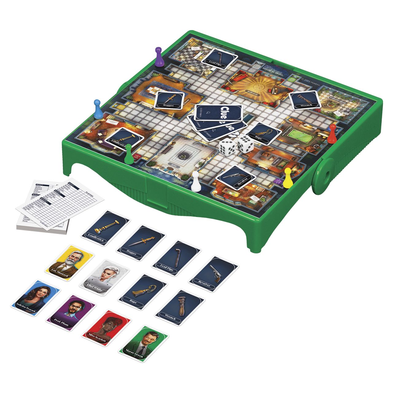 12 pieces Hasbro Grab & Go Game - Clue - Card Games