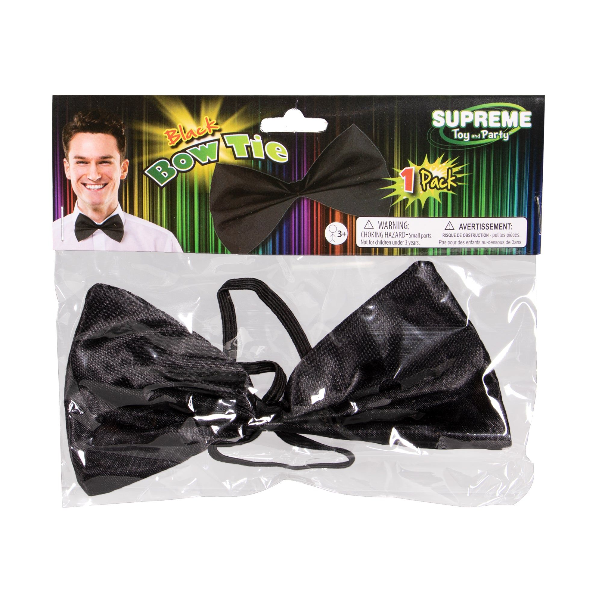 Wholesale Footwear Black Satin Bow Tie