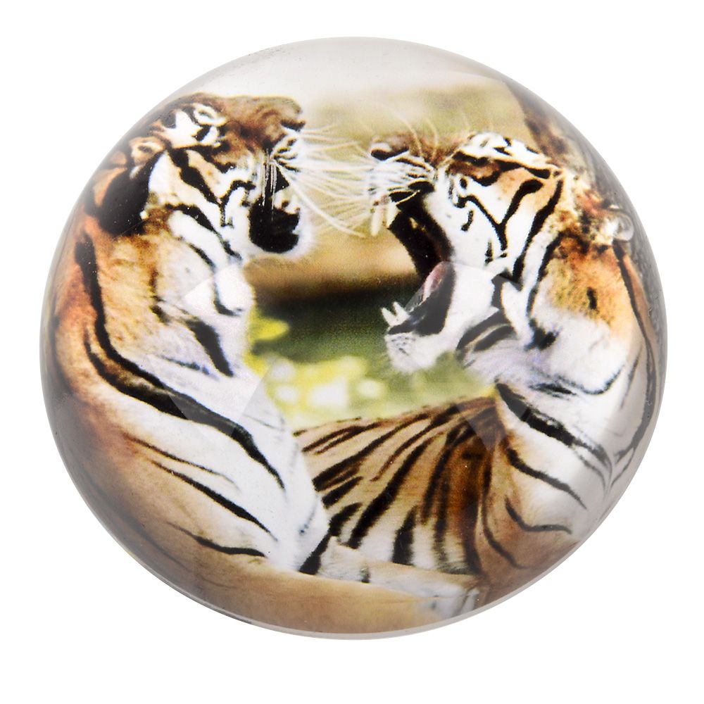 36 pieces 80 Mm Dome Paperweight Tiger - Office Accessories