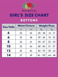 72 Wholesale Fruit Of The Loom Girls Cotton Underwear Briefs In Assorted Colors And Sizes