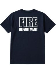 24 Wholesale Fire Dept. T-Shirts Cotton Blend Uniform Tees For Firefighters, Crew & Public Safety Printed In Usa, Navy Size 2xl