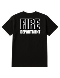 6 Wholesale Fire Dept. T-Shirts Cotton Blend Uniform Tees For Firefighters, Crew & Public Safety Printed In Usa, Black Size 2xl