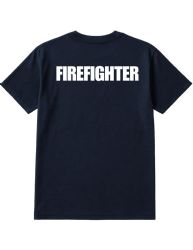 6 Pieces of Firefighter T-Shirts Cotton Blend Uniform Tees For Station Wear & Emergency Response, Navy Size xl