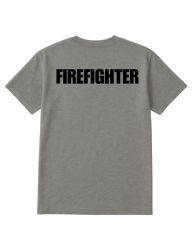 12 Wholesale Firefighter T-Shirts Cotton Blend Uniform Tees For Station Wear & Emergency Response, Gray Size M