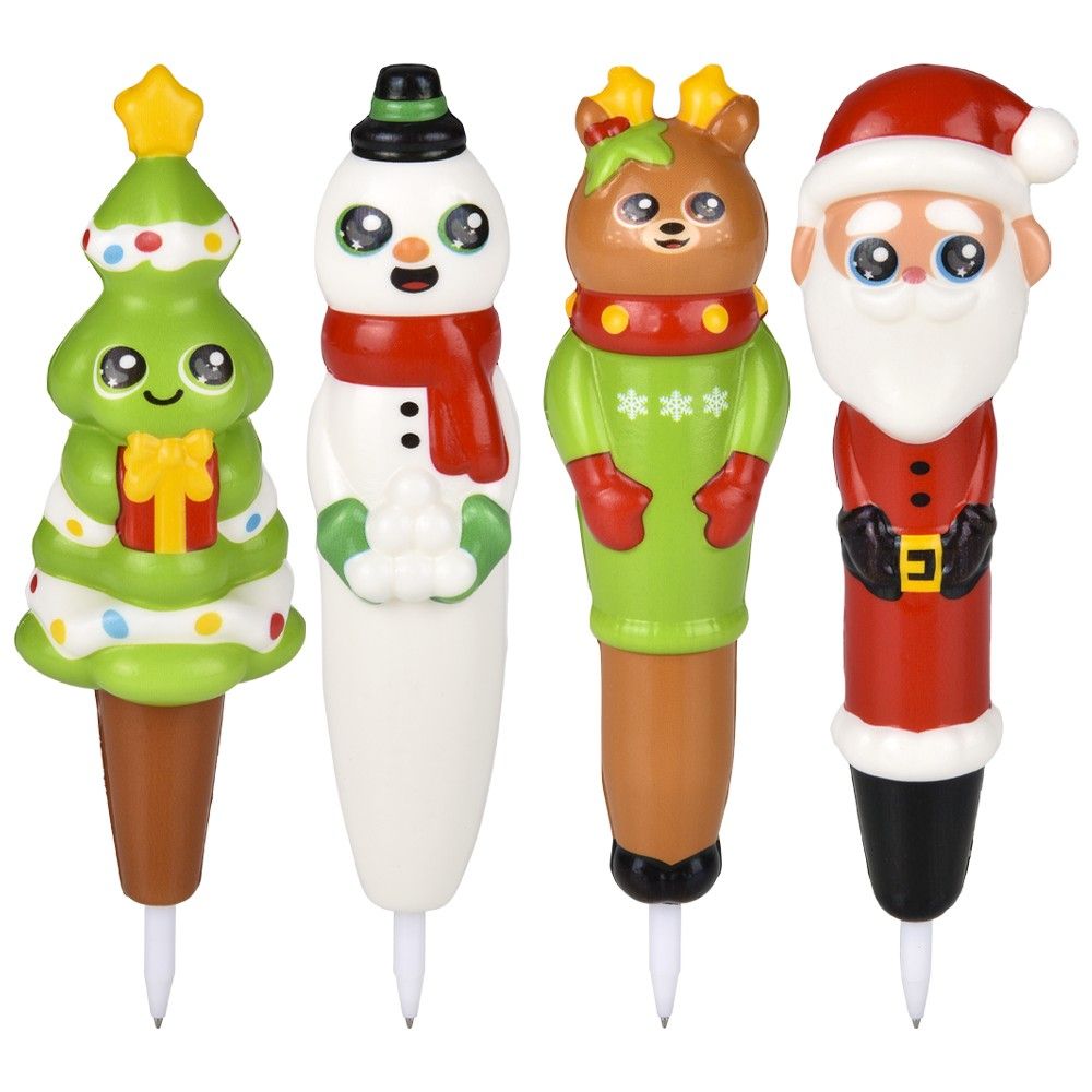 144 pieces 7" Christmas Squish Pen 12ct - Slime & Squishees