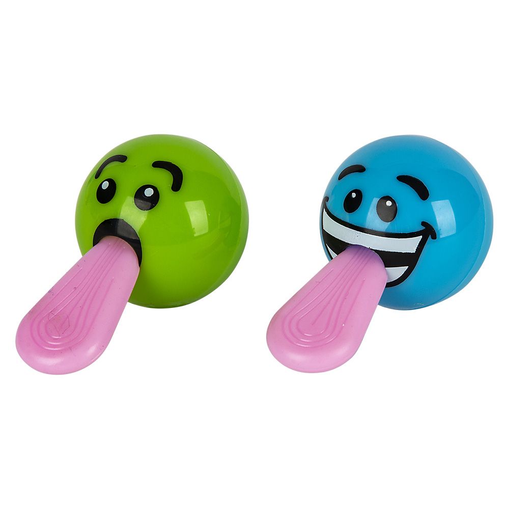 500 pieces 1.25" Stretch Tongue Silly Face Ball (50pc/un) - Balls