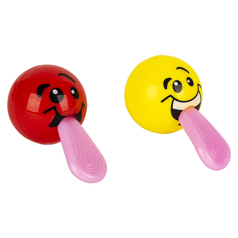 500 pieces 1.25" Stretch Tongue Silly Face Ball (50pc/un) - Balls
