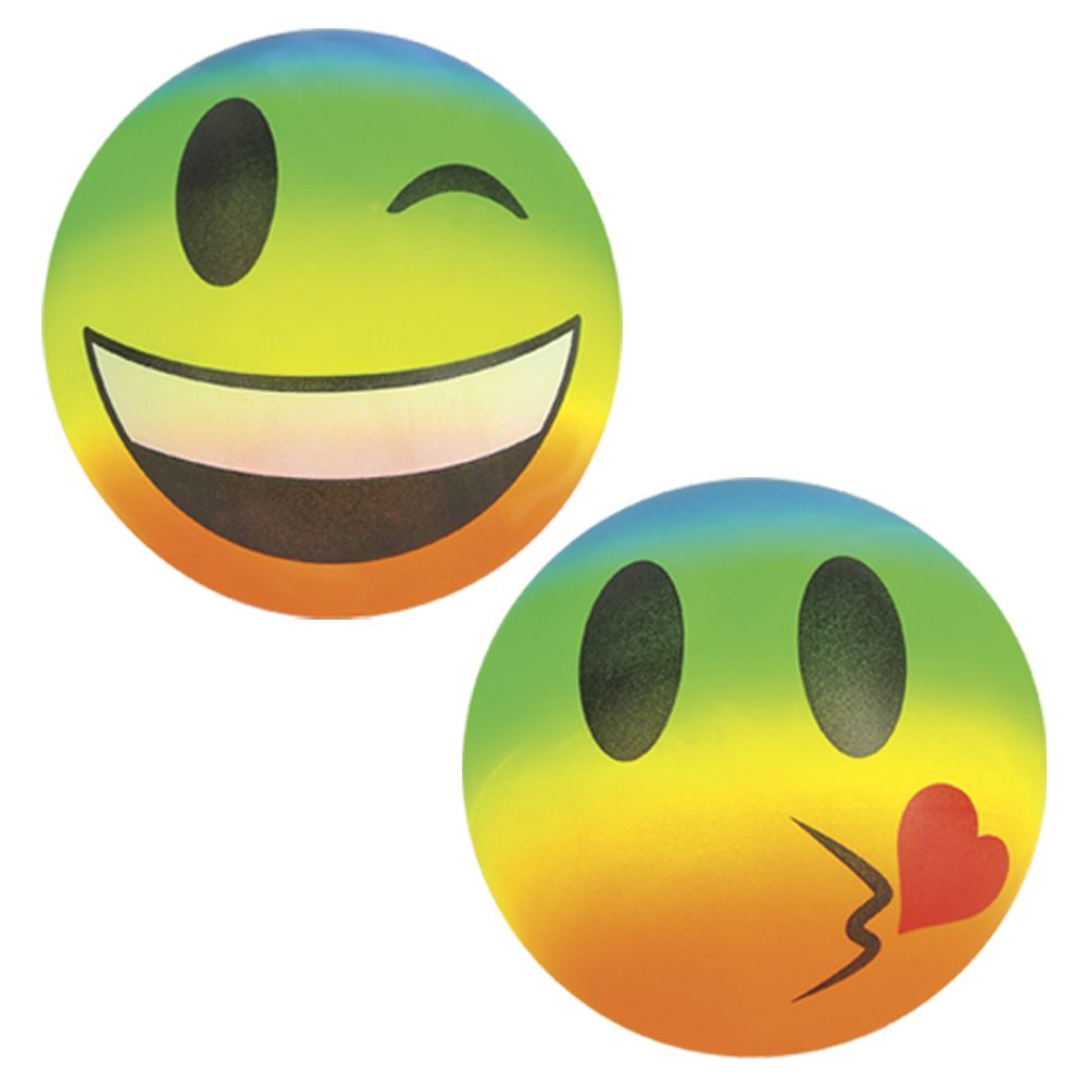 100 pieces 6 inch Emoticon Rainbow Vinyl Balls - Balls