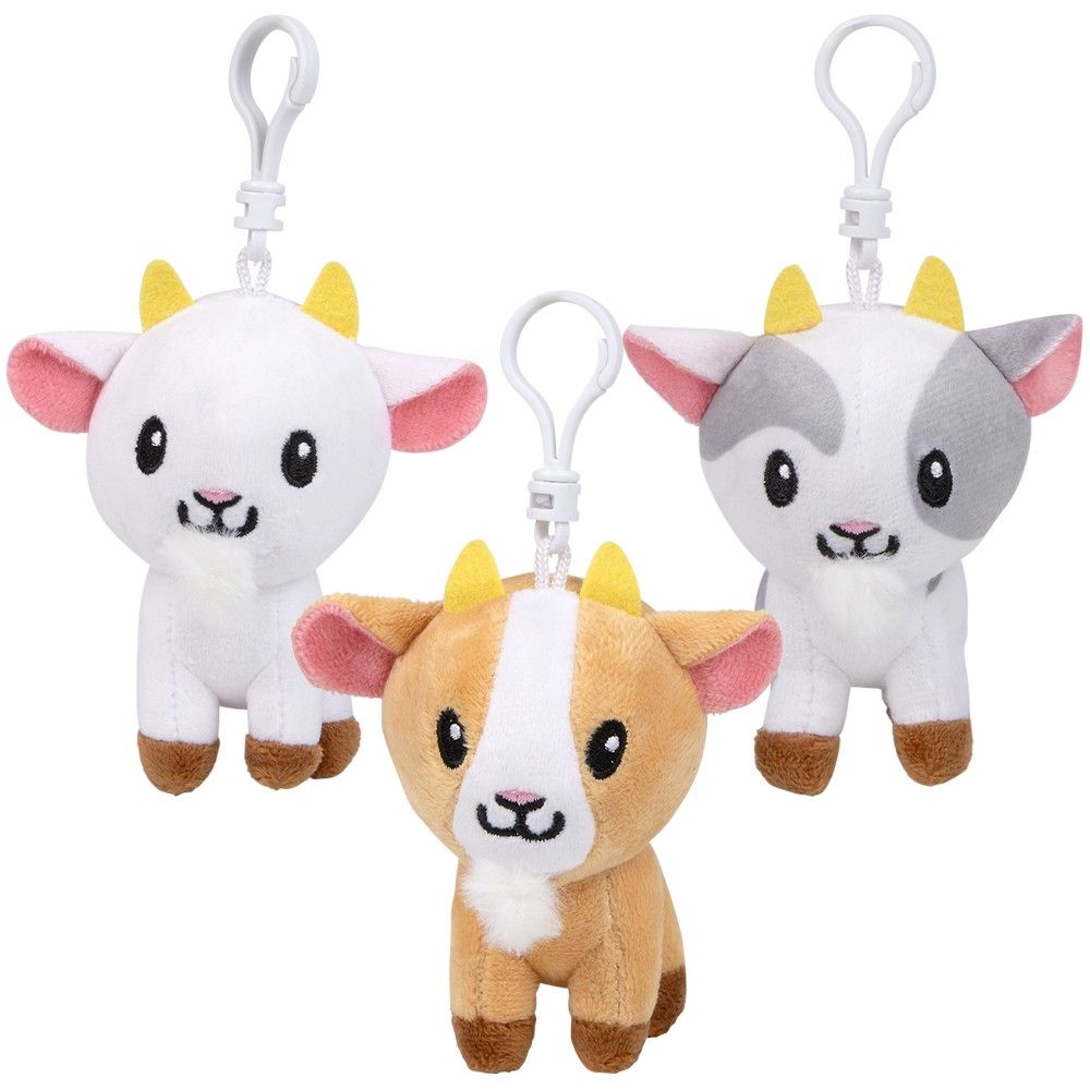 144 pieces 4 Inch Plush Goat Clip on - Plush Toys