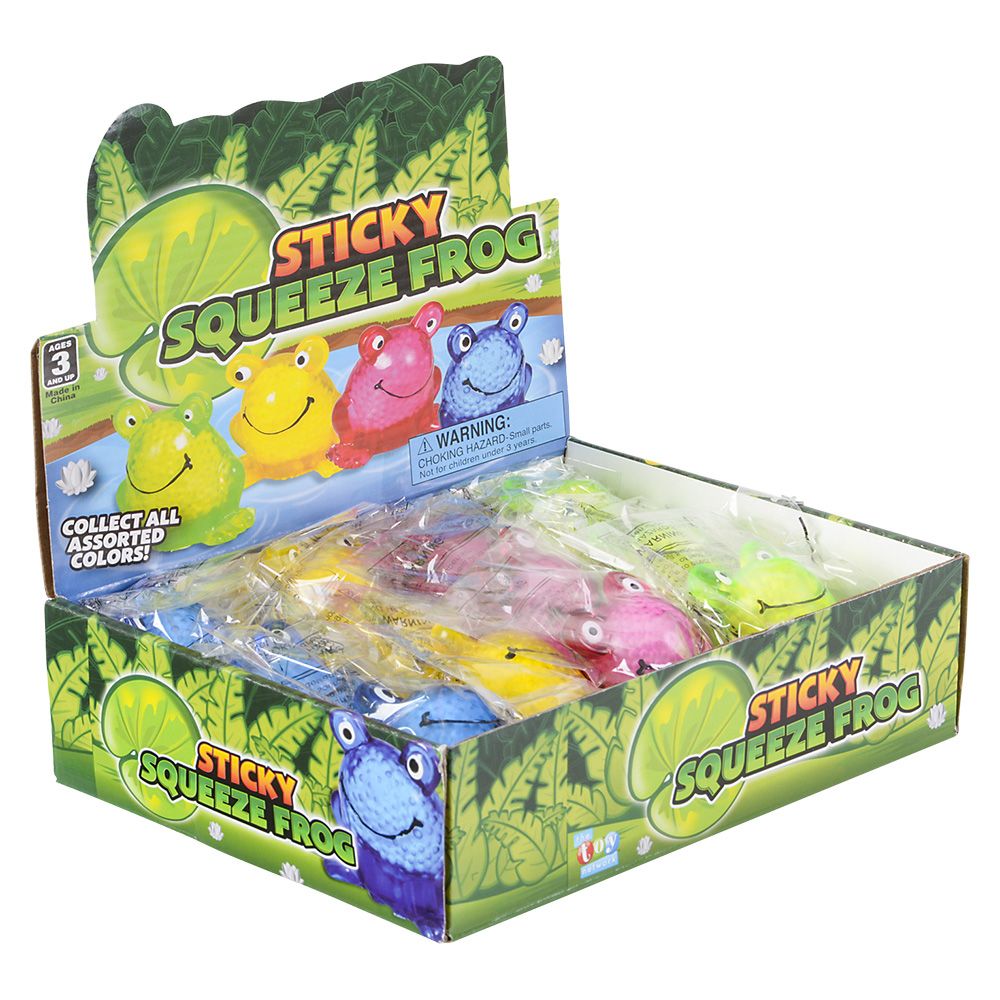144 pieces 2.5" Squeeze Sticky Frog - Slime & Squishees