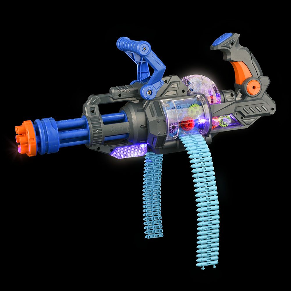 12 pieces 15" LighT-Up Gatling Gear Gun - Light Up Toys