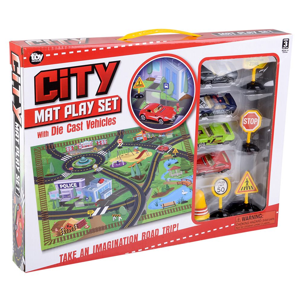 12 pieces DiE-Cast Car Play Set - Car, Planes, Trains & Bikes