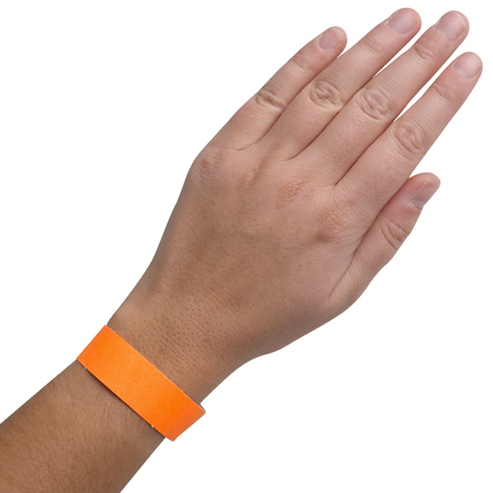 1000 pieces Orange Wrist Tickets - Party Paper Goods