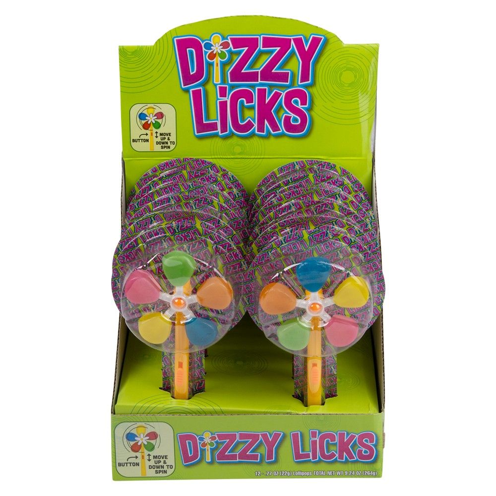 144 pieces Dizzy Licks Spinning Lollipop - Food & Beverage