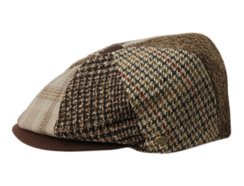 6 Wholesale Multi Patch Work Wool Blend Newsboy Cap Assorted