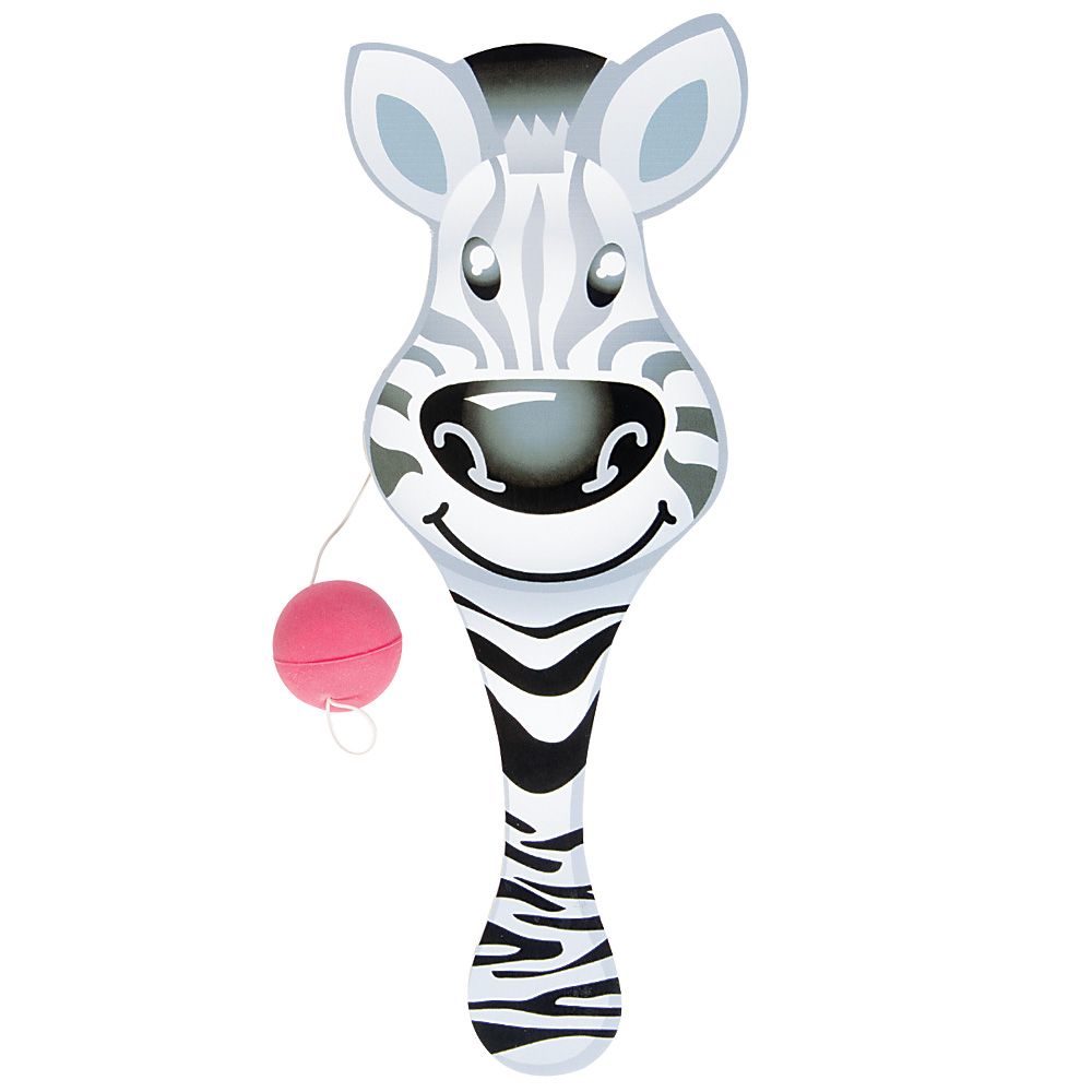 288 pieces 9" Zoo Animal Paddle Ball - Balls