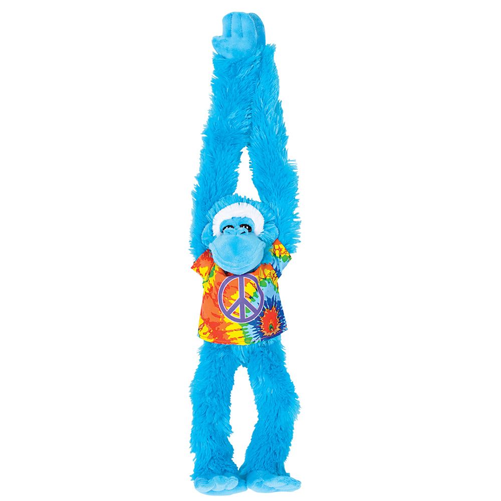 36 pieces of 17" Hanging Ape Plush With TiE-Dye Shirt